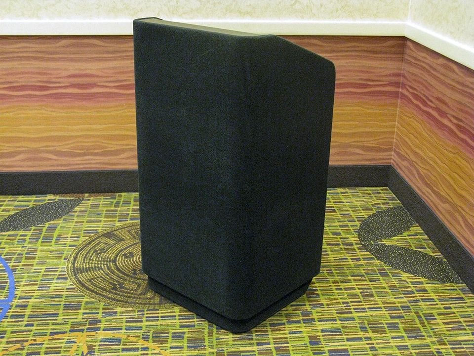 Black Carpet podium angle view