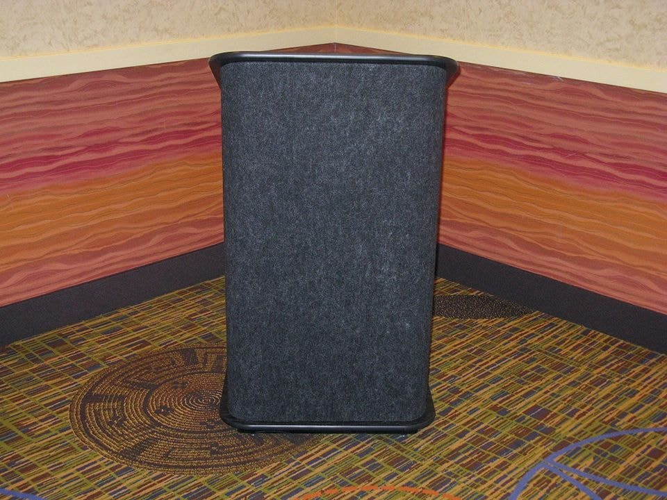 Charcoal Carpet podium front view