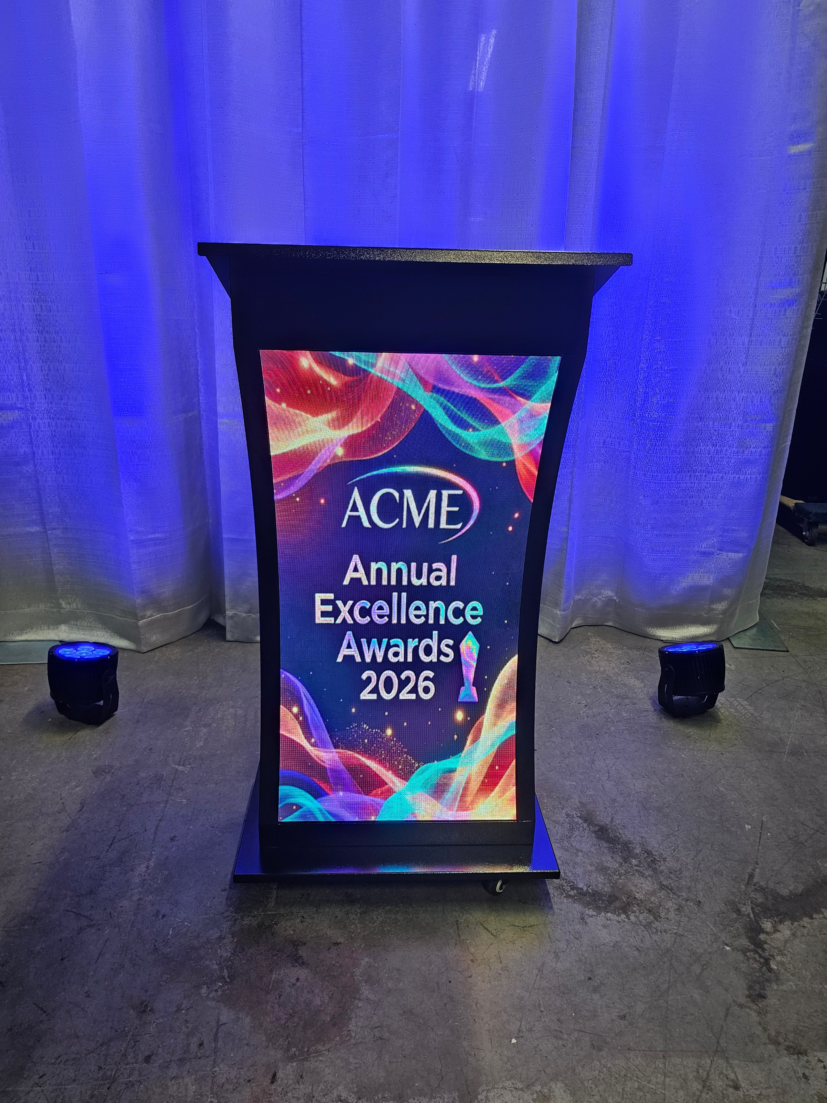 LED Display Podium angle view