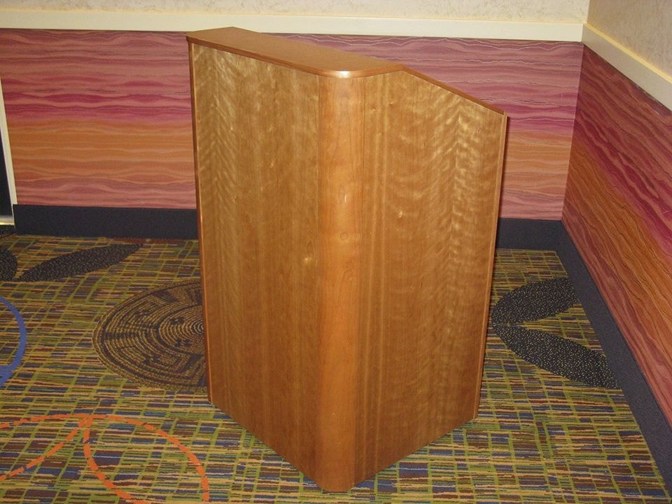 Maple podium angle view