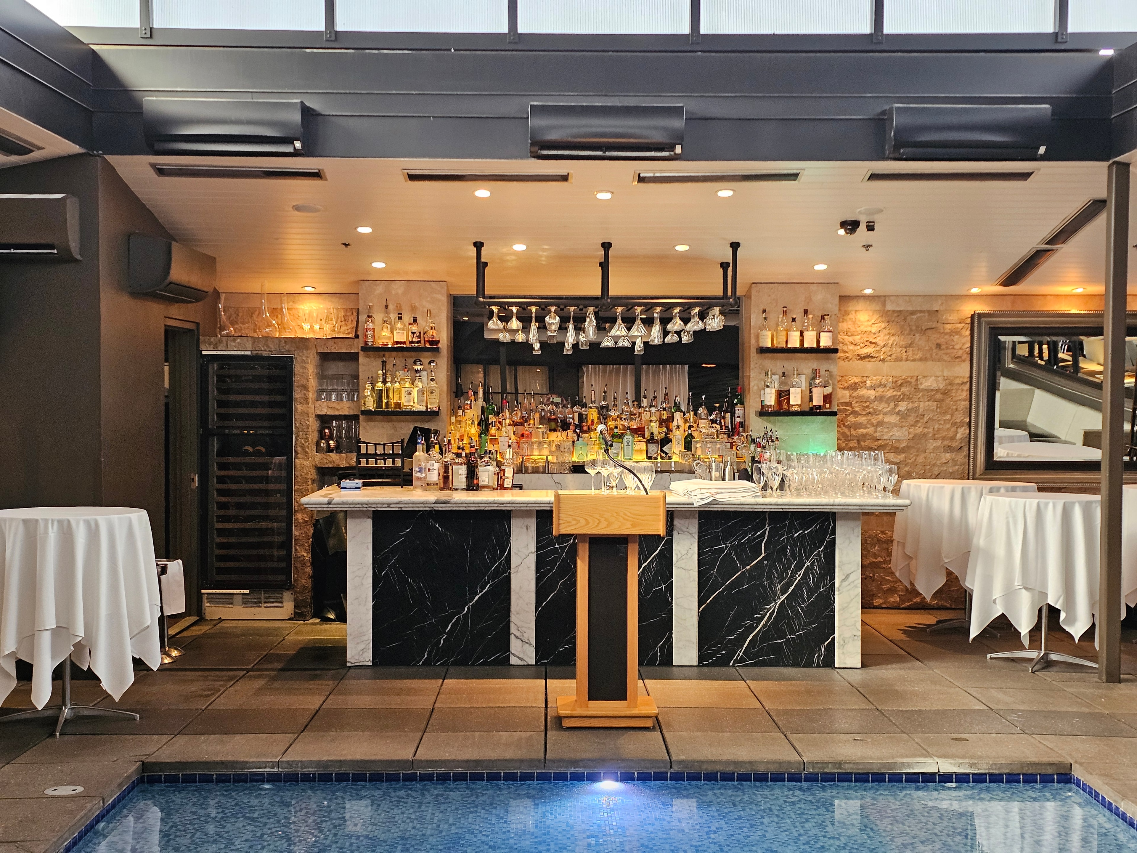 Corporate event with AV setup